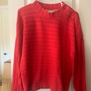 Anthropologie Maeve Ribbed Red Sweater